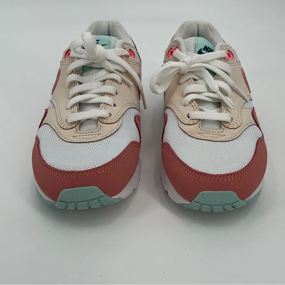 Nike AIR MAX 1 GS ‘Ice Cream’ Youth Sneakers in White, Cream & Terracotta